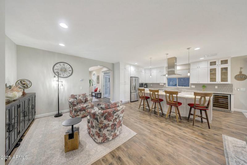 Sitting Area and Kitchen