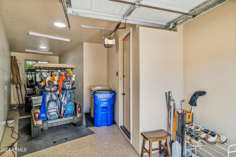 Golf cart garage holds 2 carts