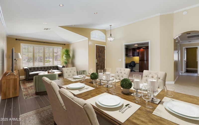 Virtually Staged Dining & Living