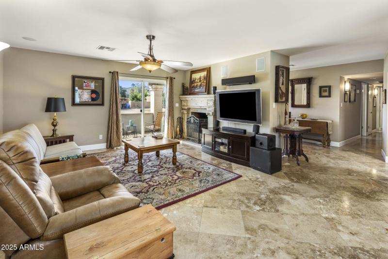 Living Room with Canterra Fireplace