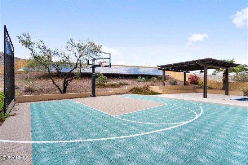 Private Sport Court with Pergola
