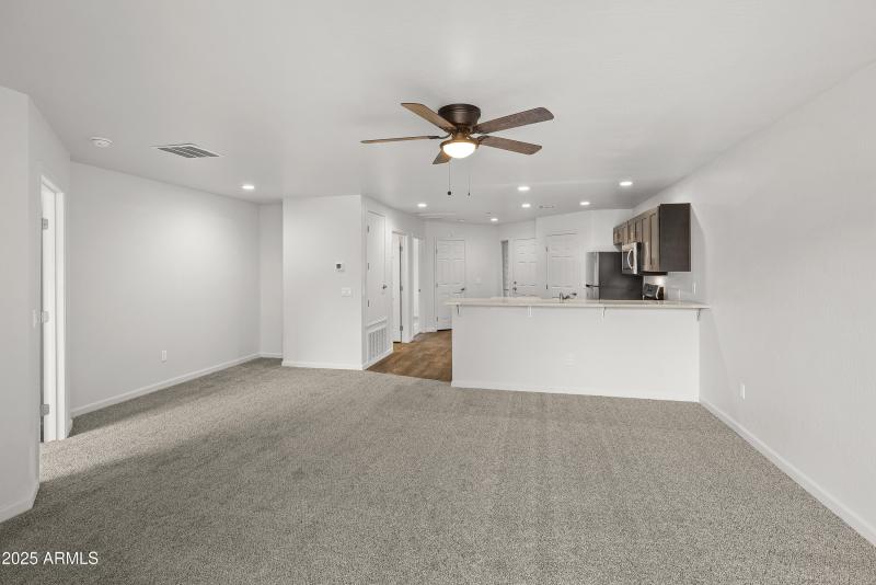 living room to kitchen