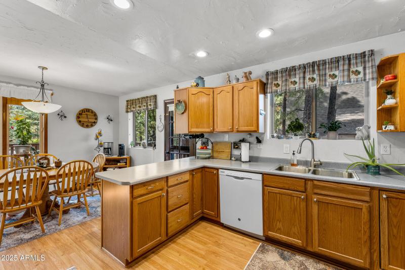 Opens to the dining area