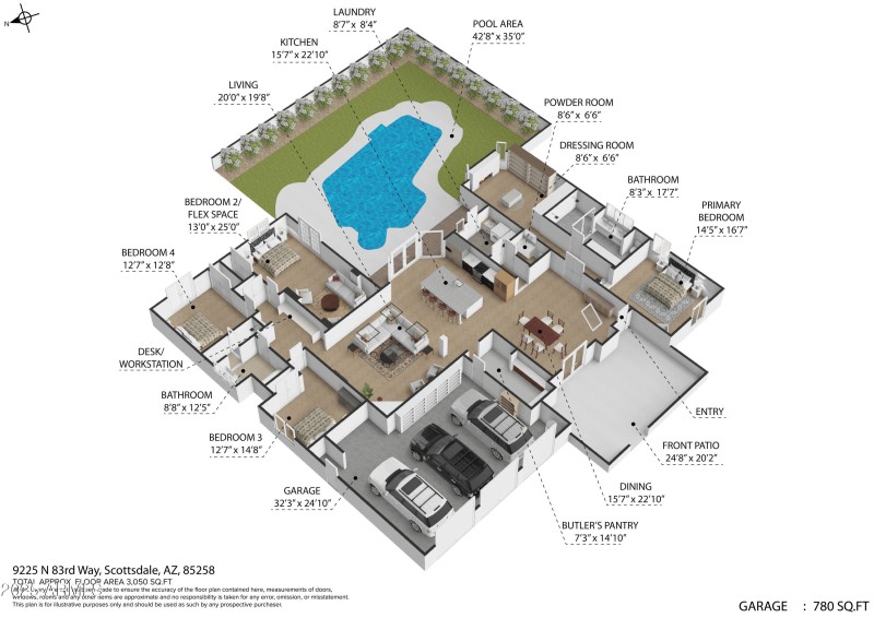 9225 3D Floorplan. Completed.