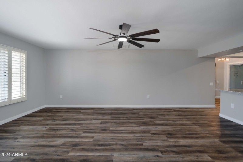 Bright Living Room Plantation Shutters