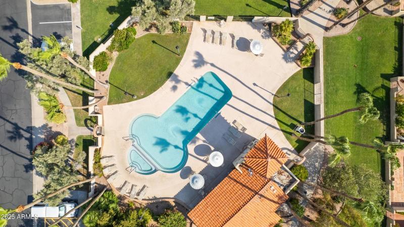 Aerial of pool