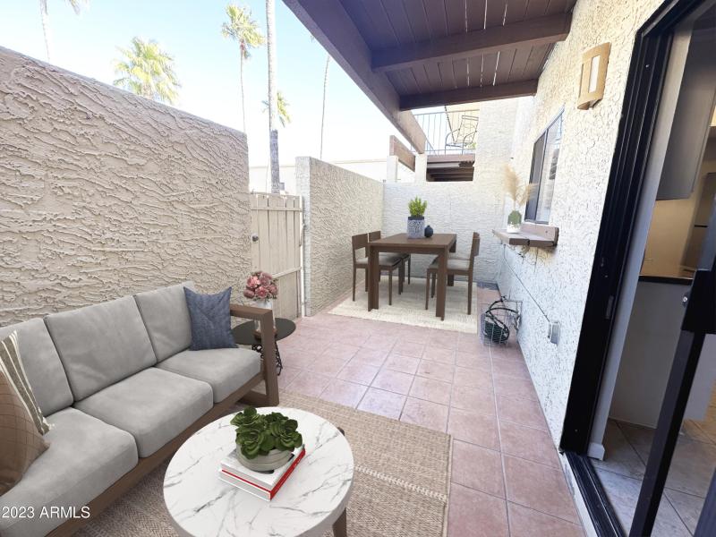 Patio Virtually staged