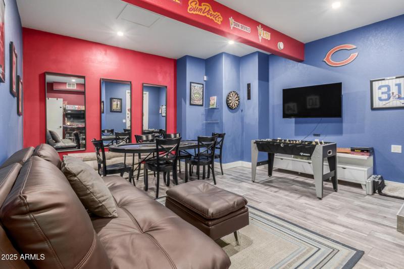 third car garage - game room