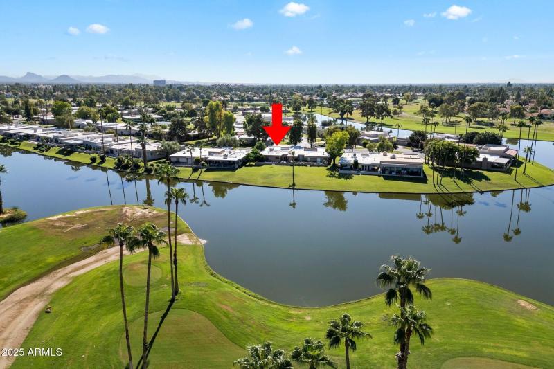 Aerial of home/golf course