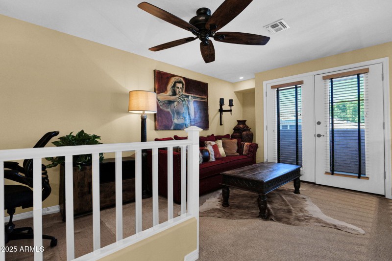 Loft space with balcony