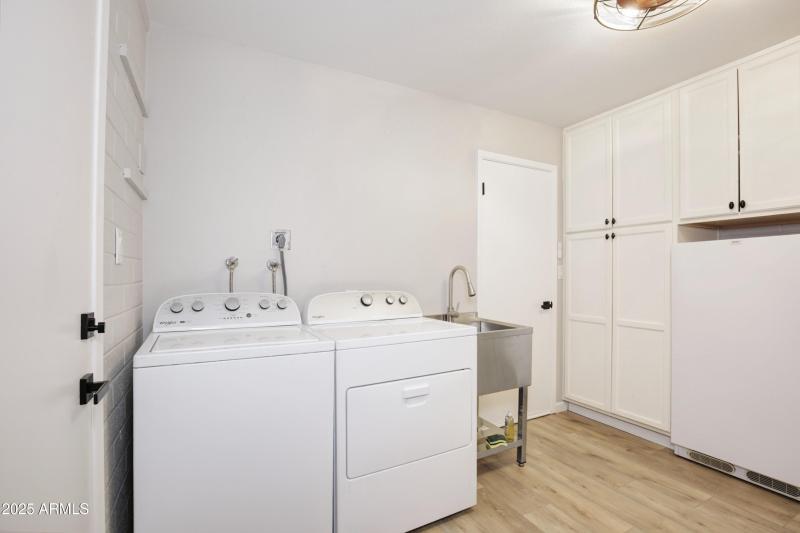 New washer dryer stainless steel sink