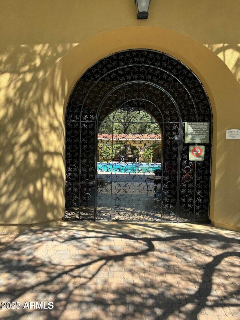 Community pool entrance!