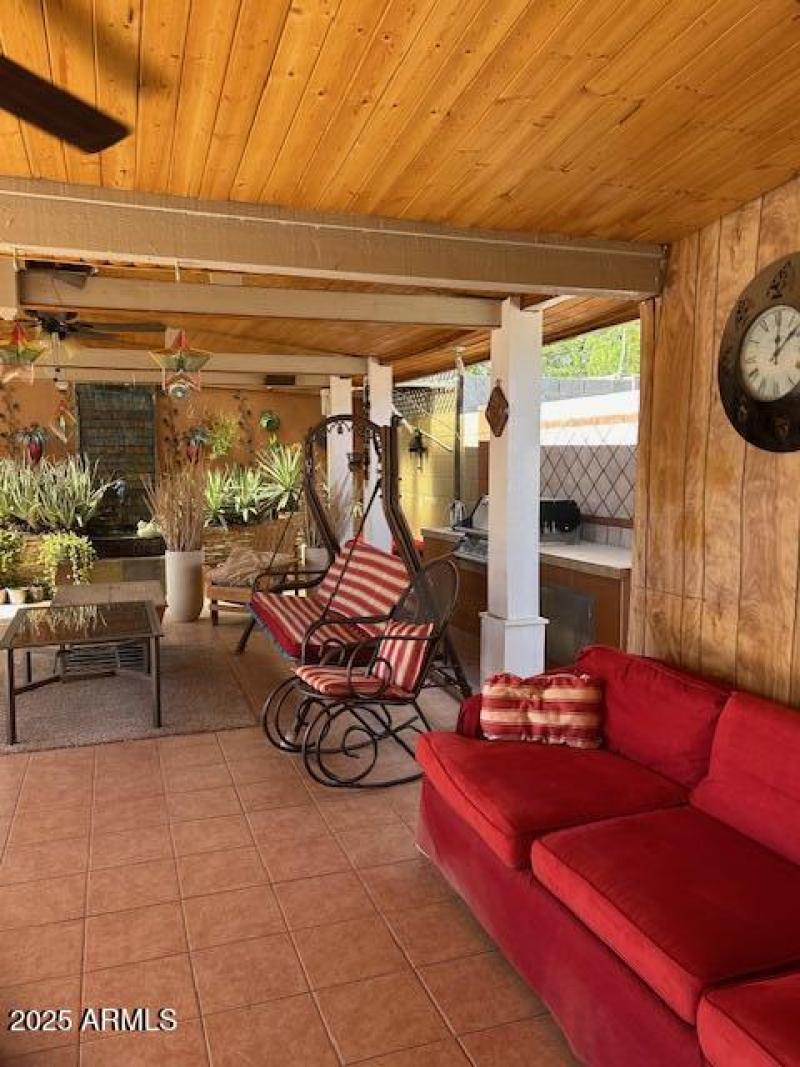 Ramada with built-in BBQ