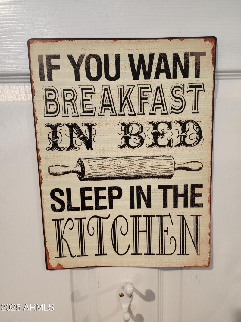 59. Instruction sign on guest room door.