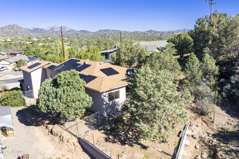 Paid off solar panels hidden in back