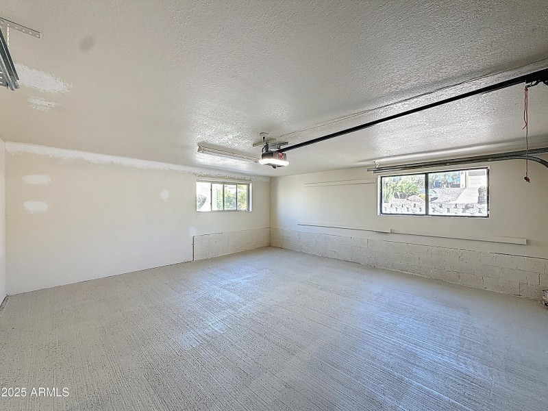Garage with new epoxy floor