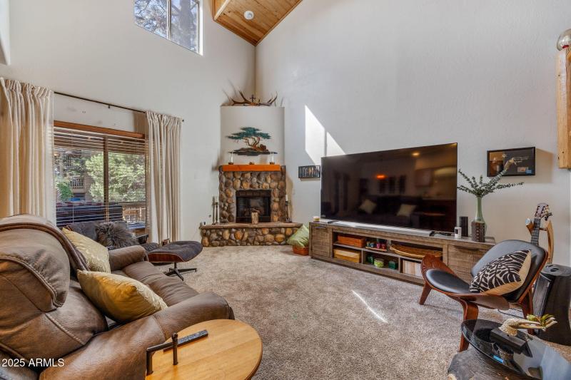 Living room with gas fireplace