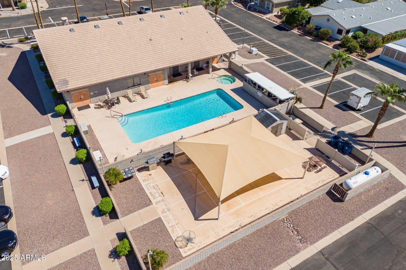 Aerial view of community features