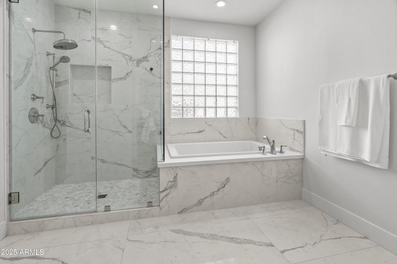 Large Custom shower & sep tub