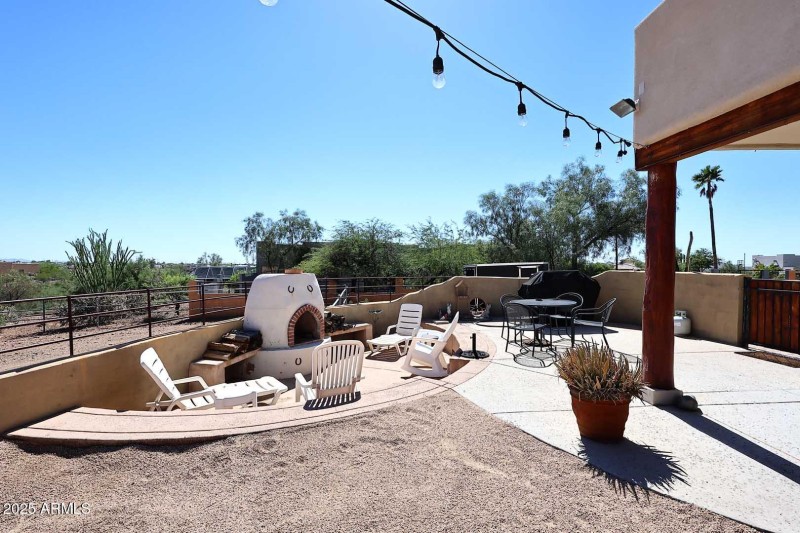 Backyard-Outdoor Fireplace