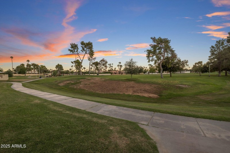 Grass Area & Walking Paths