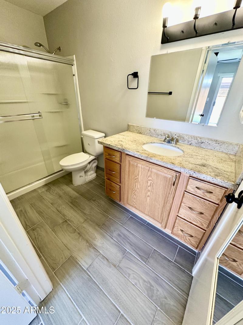 Bathroom with sbower