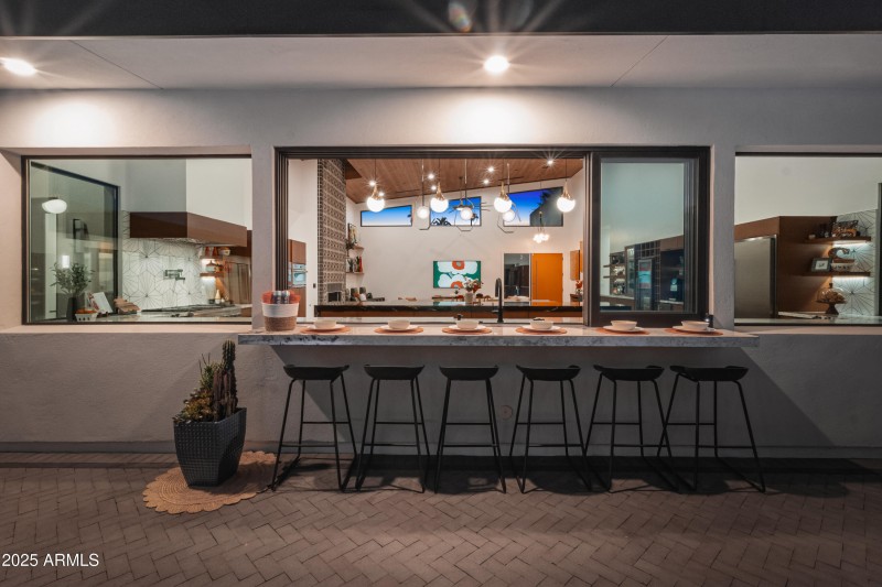 Pass Through Patio Bar