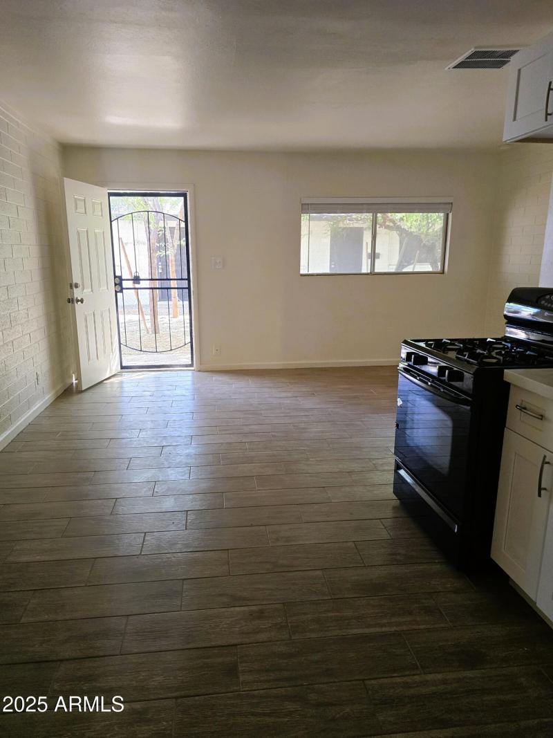 Unit 6 Living Room Kitchen View