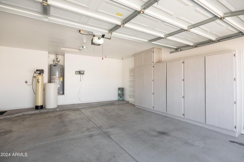 2 Car Garage, built in storage