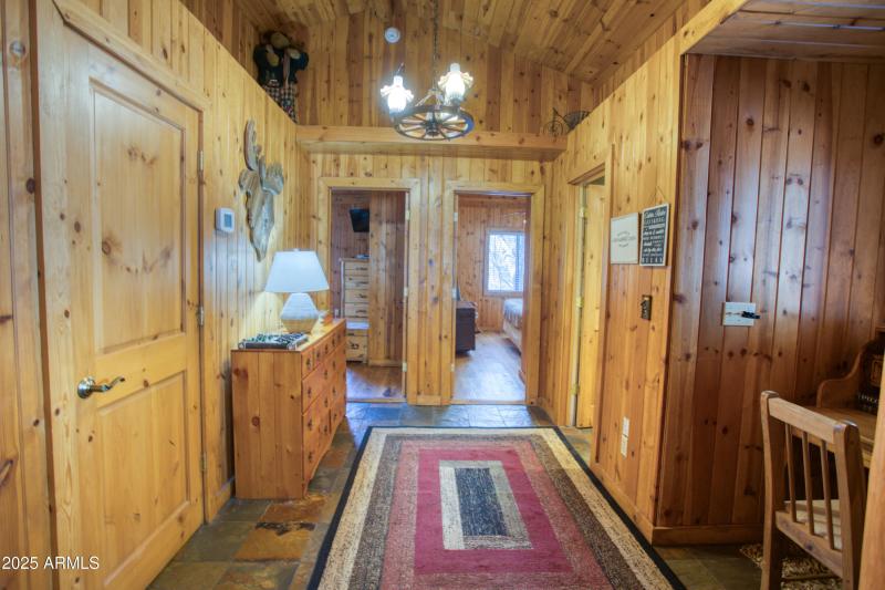 Open hallway with computer area