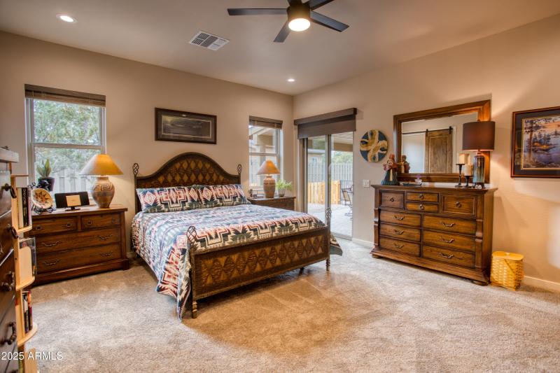 Large Primary w/ Door to Patio