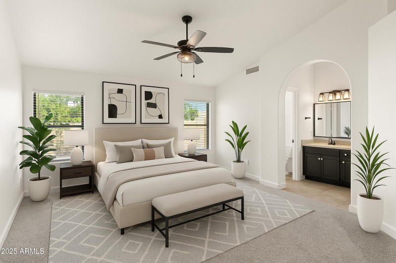 Primary Suite Staged