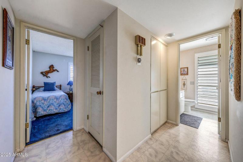 Hallway with Linen Closet
