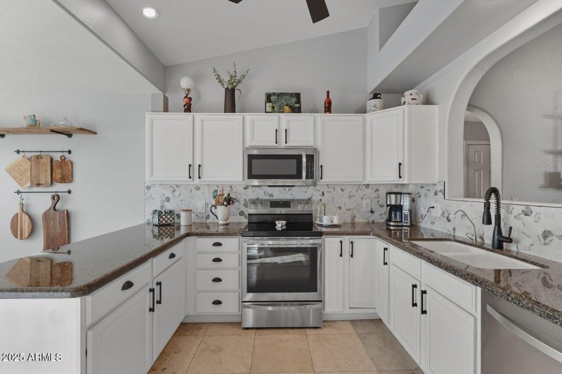 Generous counters and cabinet space