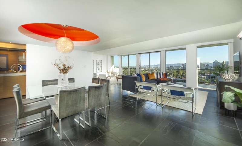 2 Dining and Living Room with South View