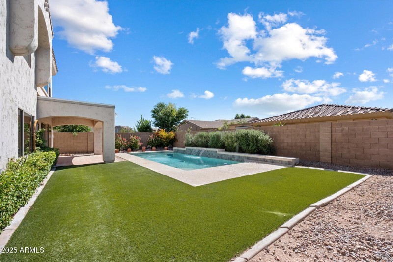Backyard Turf and Pool