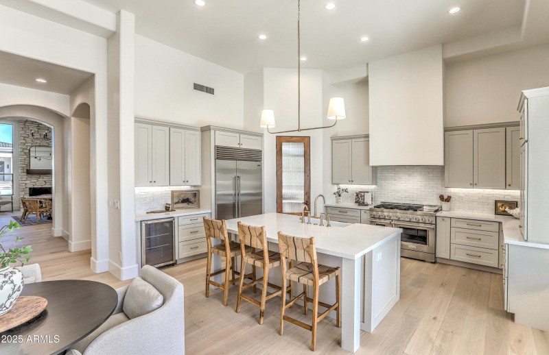 Kitchen toward dining