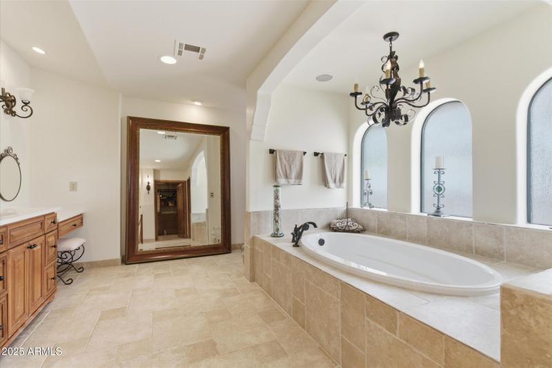Primary bath with garden tub