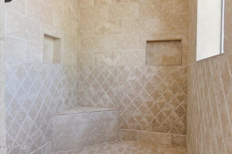 Primary bath custom walk-in shower