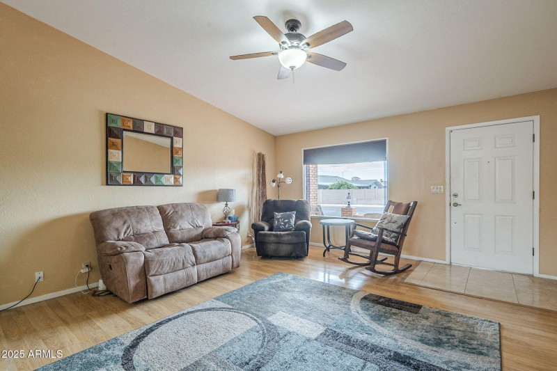 Front vaulted living room