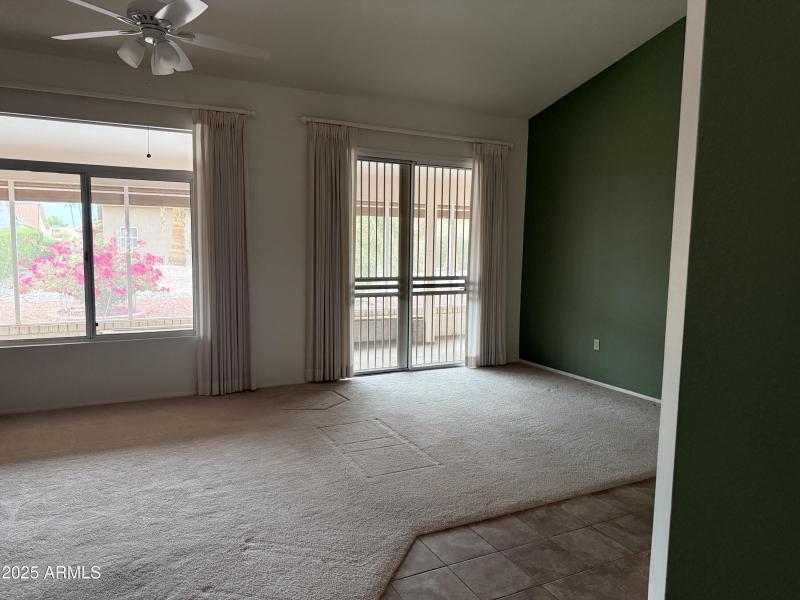 Living area with view of Arizon room