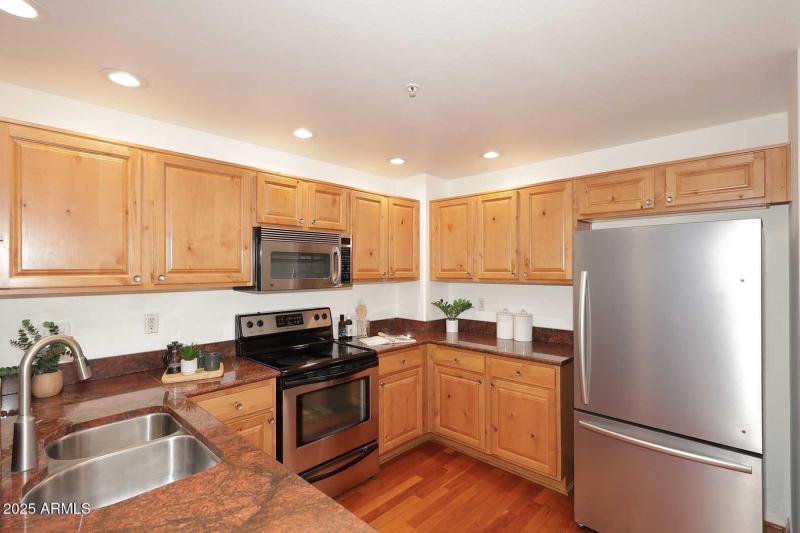 Kitchen with alder cabinets