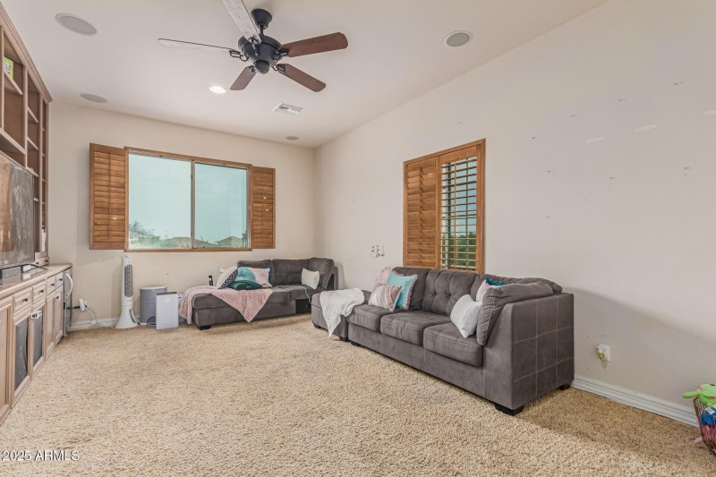 bonus media/game room upstairs