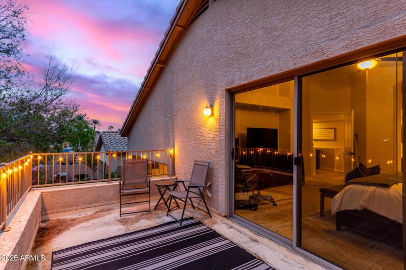 Primary bedroom outdoor balcony