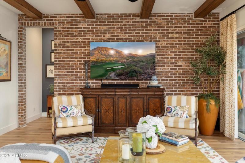 Brick Wall at Great Room