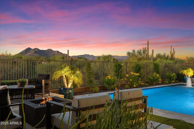 private backyard black mountain views