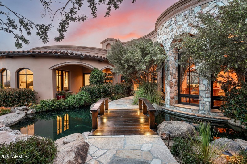 Entry Bridge over Koi Pond