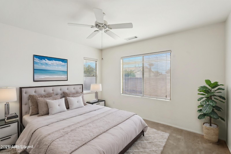 virtually staged - master bedroom
