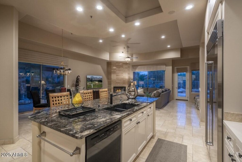 Kitchen Overlooking Family Room