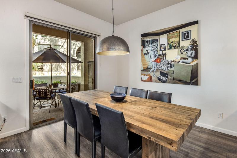 Dining Room Opens to Patio